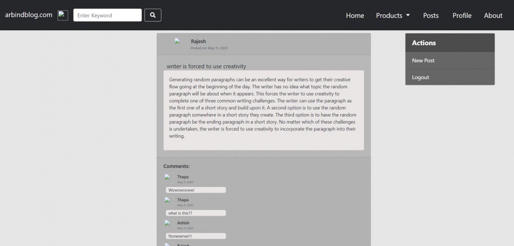 Blog Page